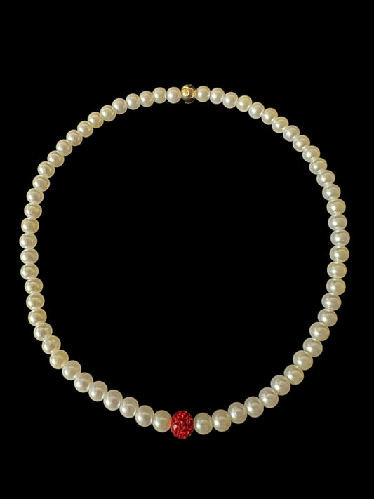 Red Classy Pearls Polly